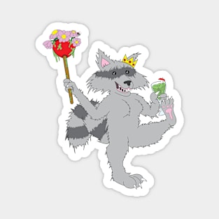 Raccoon Queen Magnet