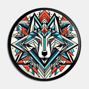 Abstract Animal Wolf 3 Pin