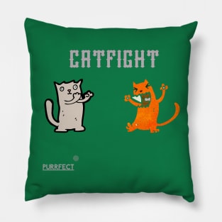 Purrfect Catfight Pillow
