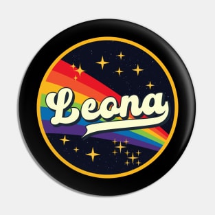 Leona // Rainbow In Space Vintage Style Pin