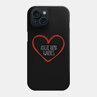 Aplastic Anemia Awareness Heart Support Phone Case