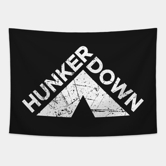 Hunker Down Tent Camping Tapestry by BraaiNinja