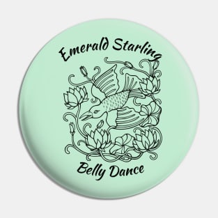 Emerald Starling Belly Dance Logo Pin