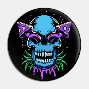 Mushroom Skull Pin