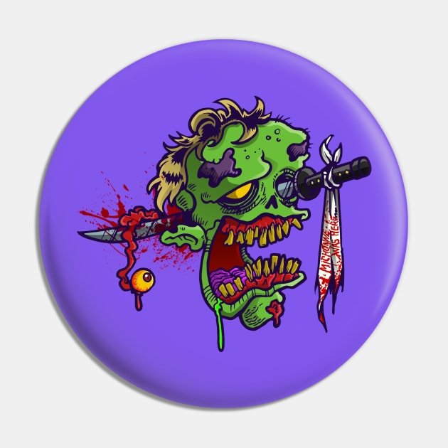 Zombie head Pin by mauchofett