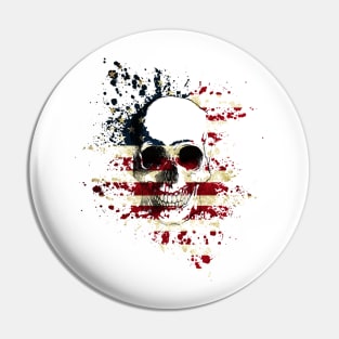 skull, bandanas, american, usa, flag Pin