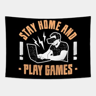 STAY HOME AND PLAY GAMES, Gift Gaming Tapestry