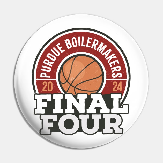 Purdue Boilermakers Final Four 2024 Red Pin by mnd_Ξkh0s