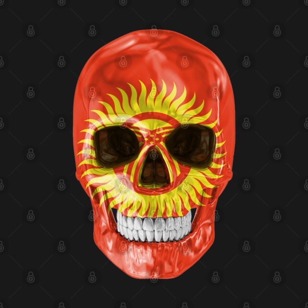 Kyrgyzstan Flag Skull - Gift for Kyrgyzstani With Roots From Kyrgyzstan by Country Flags