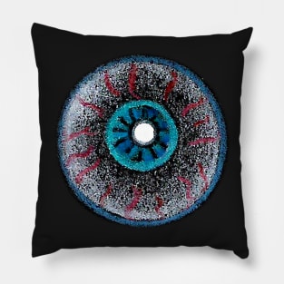 Evil Eyes on Black Pillow