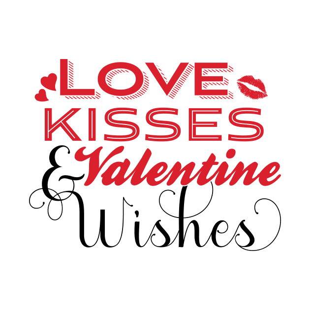 'Love Kisses & Valentine Wishes' Valentine's Day Gift by ourwackyhome