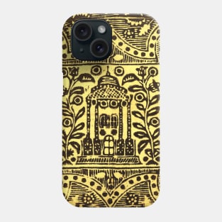 Yellow Textile Pattern Vintage Phone Case