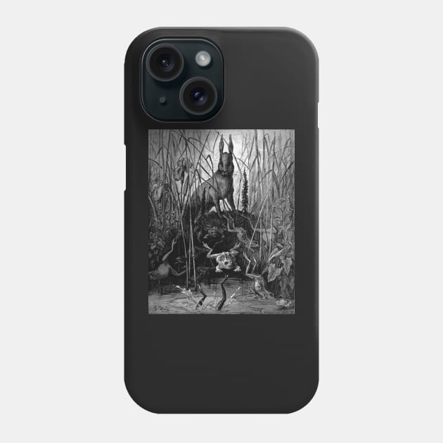 The Hare and the Frogs - Gustave Dore Phone Case by forgottenbeauty