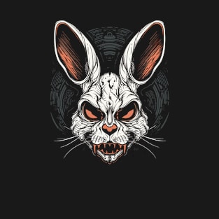 Scary Skull Bad Rabbit Horror Bunny Halloween Easter T-Shirt T-Shirt