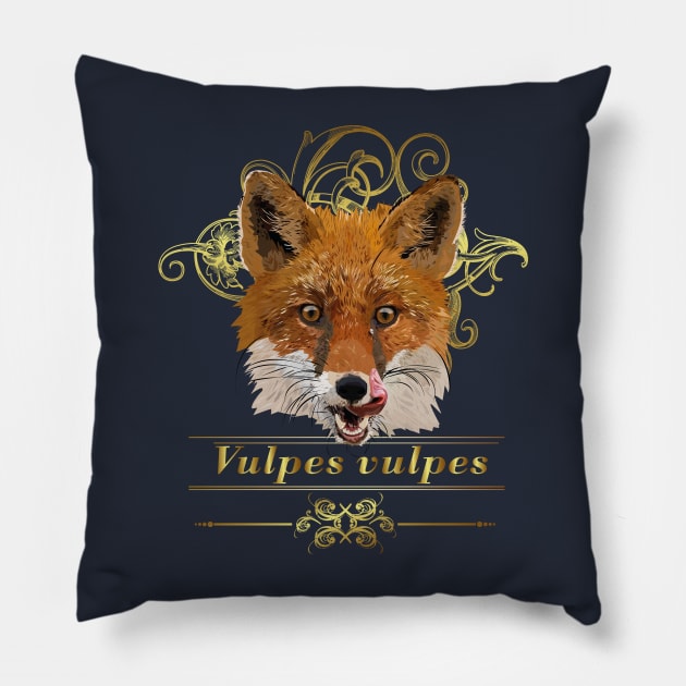 Red fox Pillow by obscurite