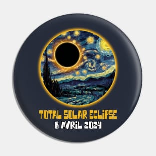 starry night - Total Solar Eclipse - 8 avril 2024 Pin