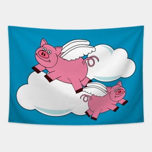 Funny Pigs Might Fly Tapestry