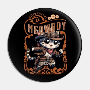 Camo Kitty Cowboy - The Ultimate Feline Outlaw Pin