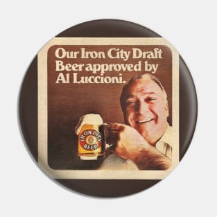 Iron City Beer "Al Approved" Retro Defunct Breweriana Pin