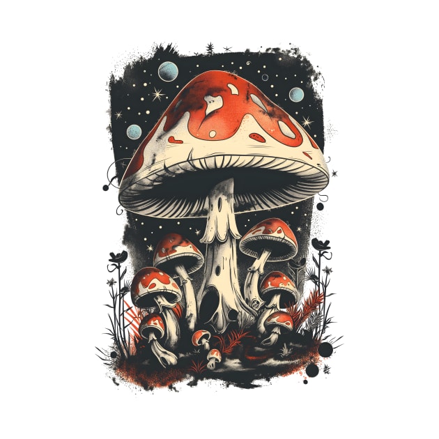 Mushroom Family by Bear Face Studios