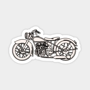 I love my Motorcycle | Retro Vintage Motorcycle Magnet