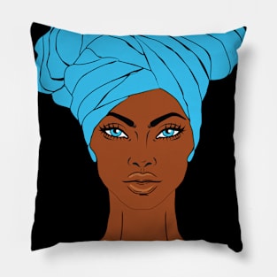 anime black girl baby blue 1 Pillow