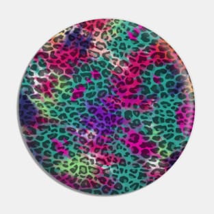 Rainbow Leopard Print Pin