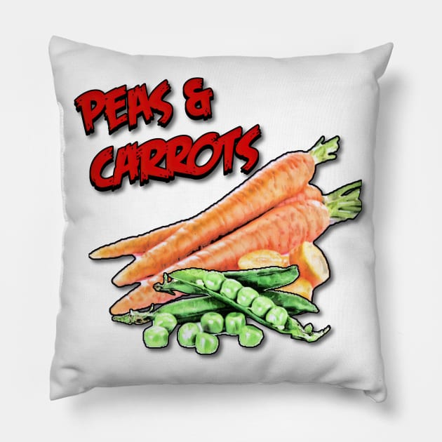 Peas & Carrots Pillow by ImpArtbyTorg