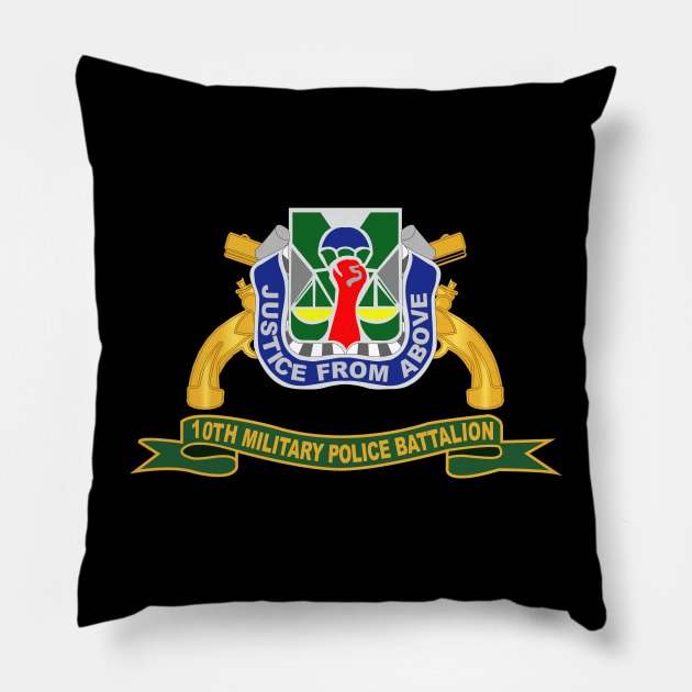 10th Military Police Battalion w Br - Ribbon Pillow by twix123844