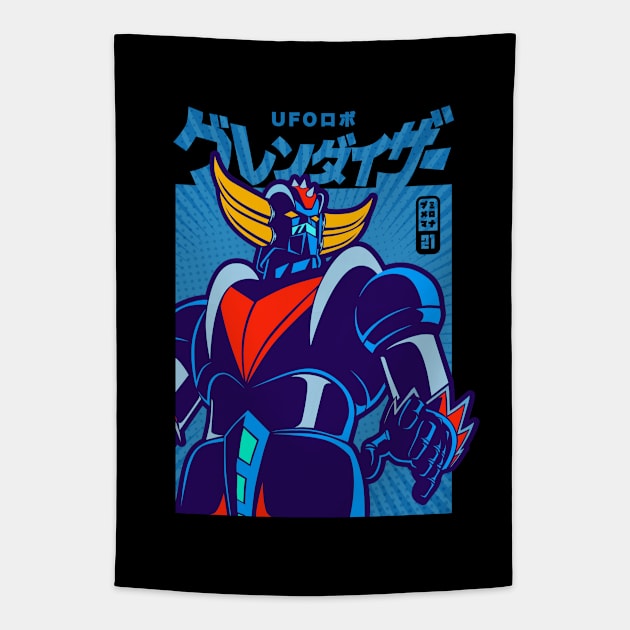 203 POP Grendizer Tapestry by Yexart