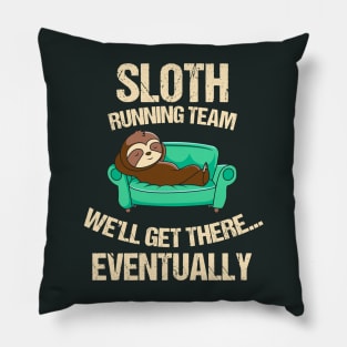 Sloth running team Pillow