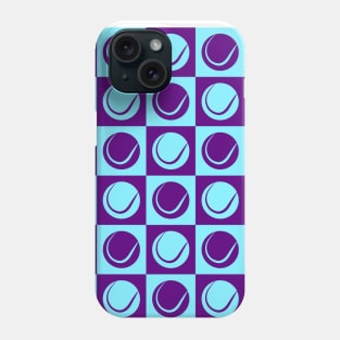 Tennis Ball Checkered Seamless Pattern - Blue - Purple Tones Phone Case