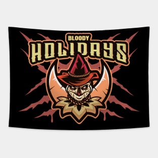 Bloody Halloween Scarecrow Tapestry