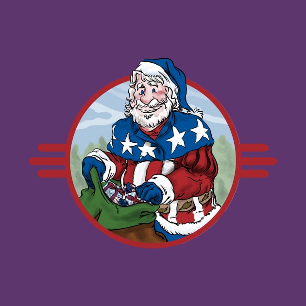 Patriotic Santa by mannycartoon