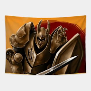 mustard knight Tapestry