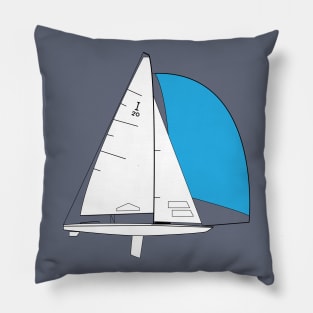 I-20 Scow Sailboat Pillow