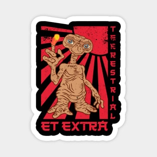 ET Extra Terrestrial Retro Japanese Magnet