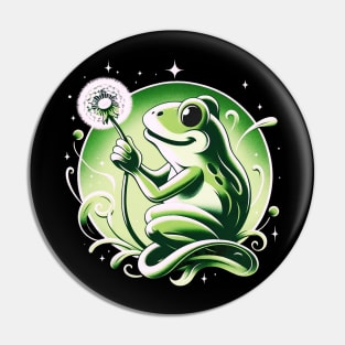 dandelion frog Pin