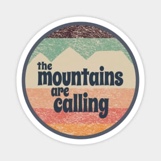 The Mountains are Calling Textured Stripes Magnet