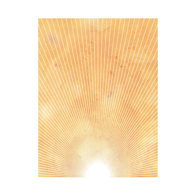 Abstract sun, orange sky by WhalesWay