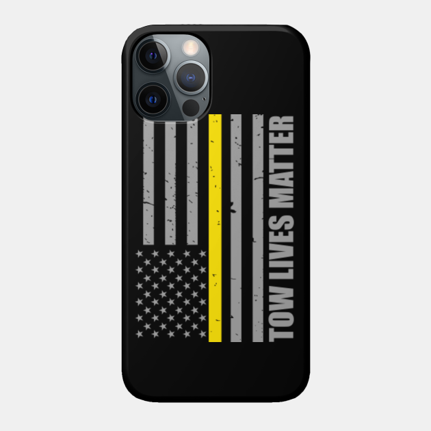 Tow Lives Matter Tow Truck Driver Flag - Thin Yellow Line Flag - Phone