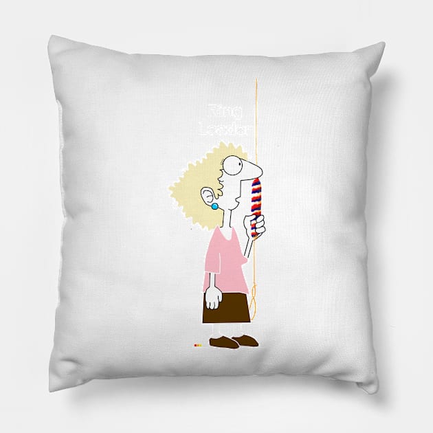 Bell Ringing Ring Leader (Dark background) Pillow by Grandsire