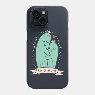 Pricks in love cactus Phone Case