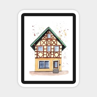 half-timbered house in Germany Magnet