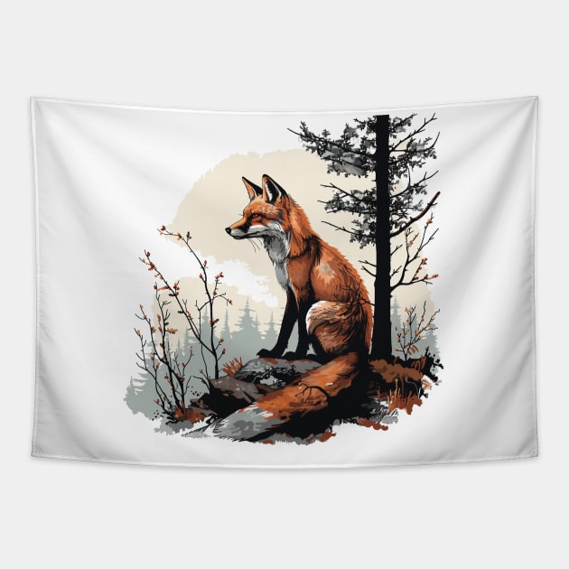 Fox Lovers Tapestry by zooleisurelife