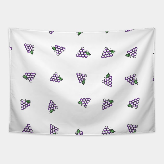 Taut Round Grapes Simple Pattern Tapestry by HappyGiftArt