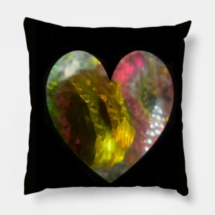 Rainbow Crystal heart Pillow