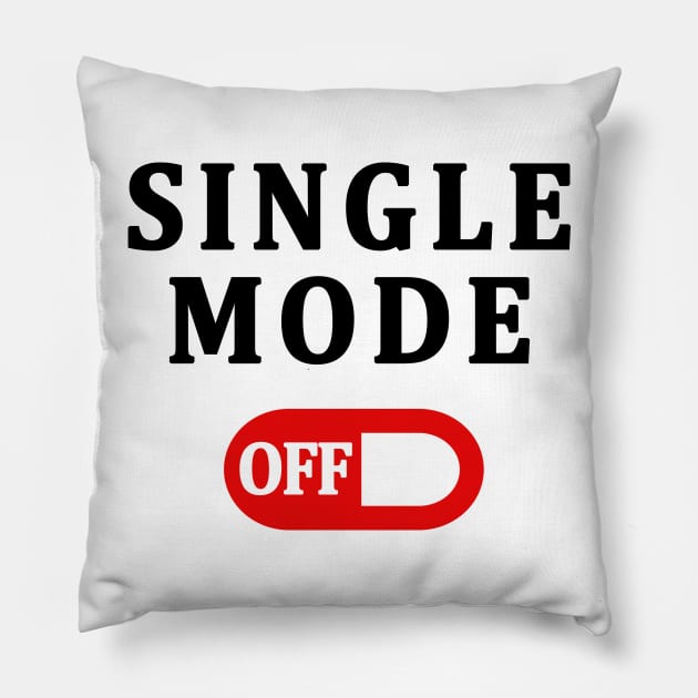 SINGLE MODE OFF Pillow by candaten