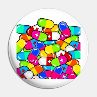 Pill Popcorn Pin