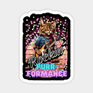 "Gato Rockero: Rockin' Purrformance" Magnet